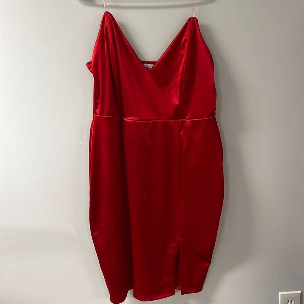 Silky Red Dress from Fashion Nova